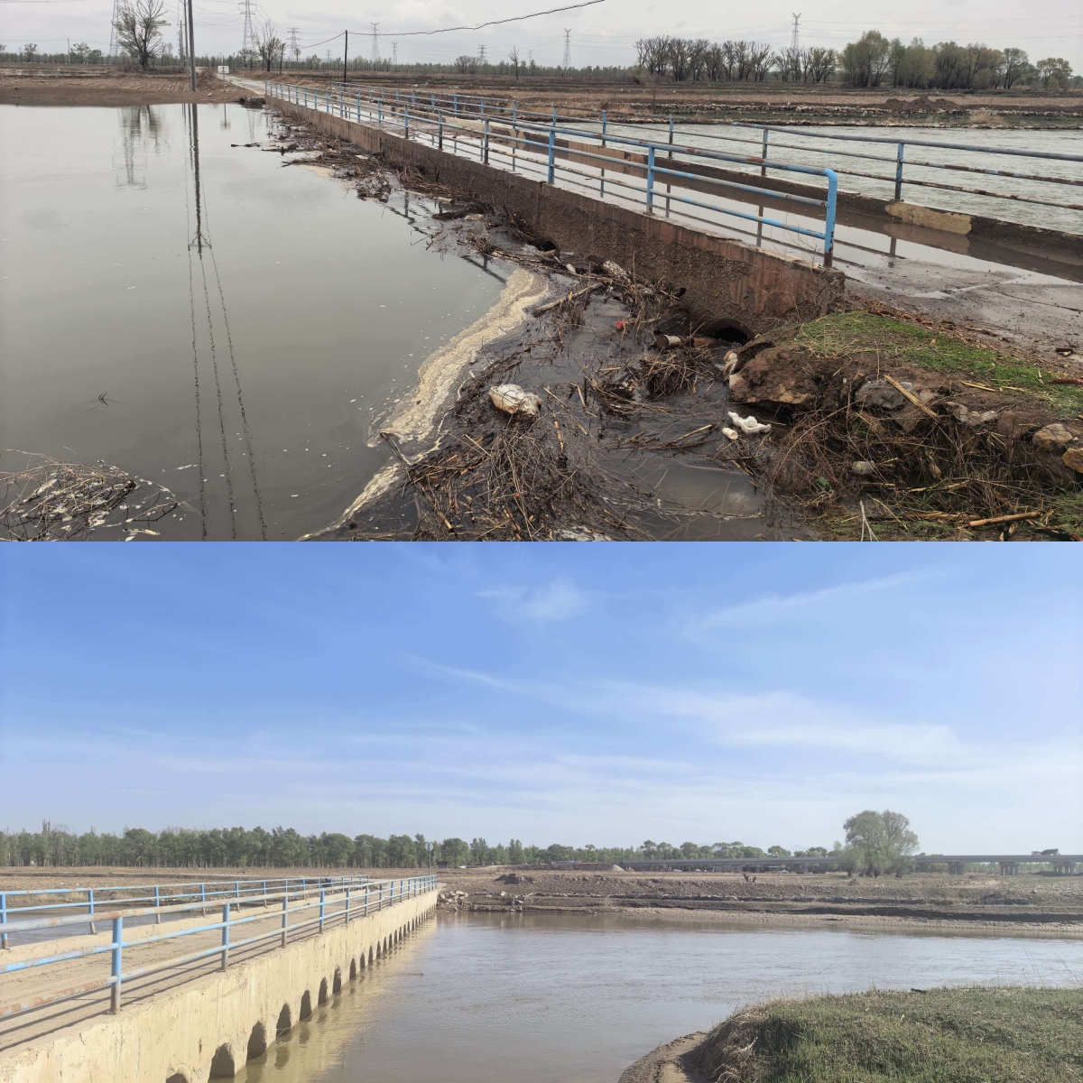 桑干河过水箱涵清淤疏浚全面实现