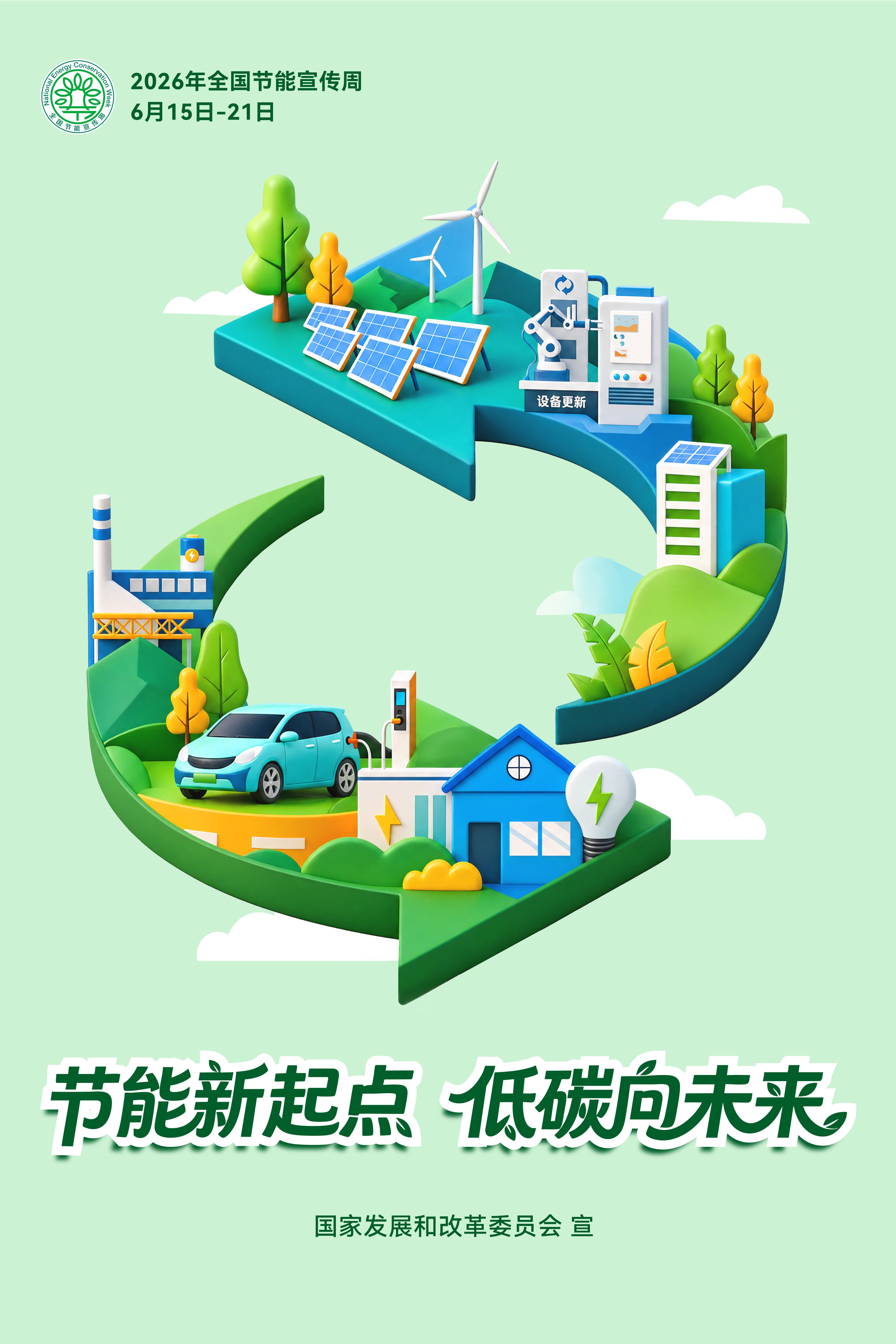 节能新起点，低碳向将来！2026年全国节能宣传周海报来了！